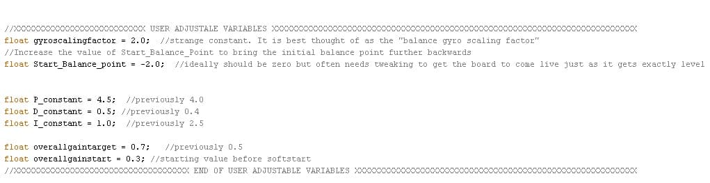 Adjusting Variables in the Code
