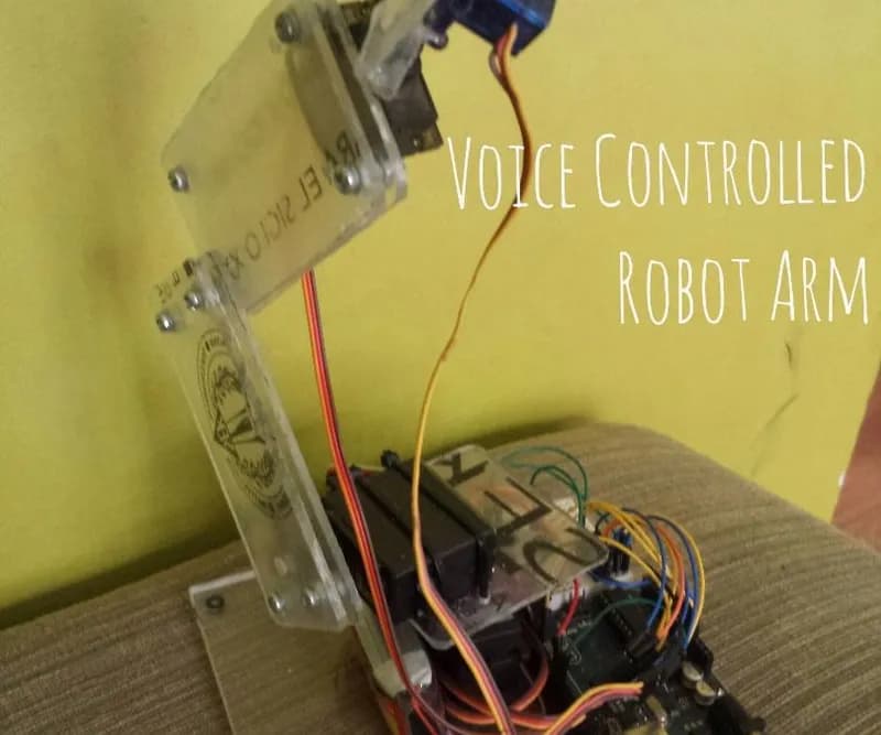 Arduino Voice Controlled Robot Arm