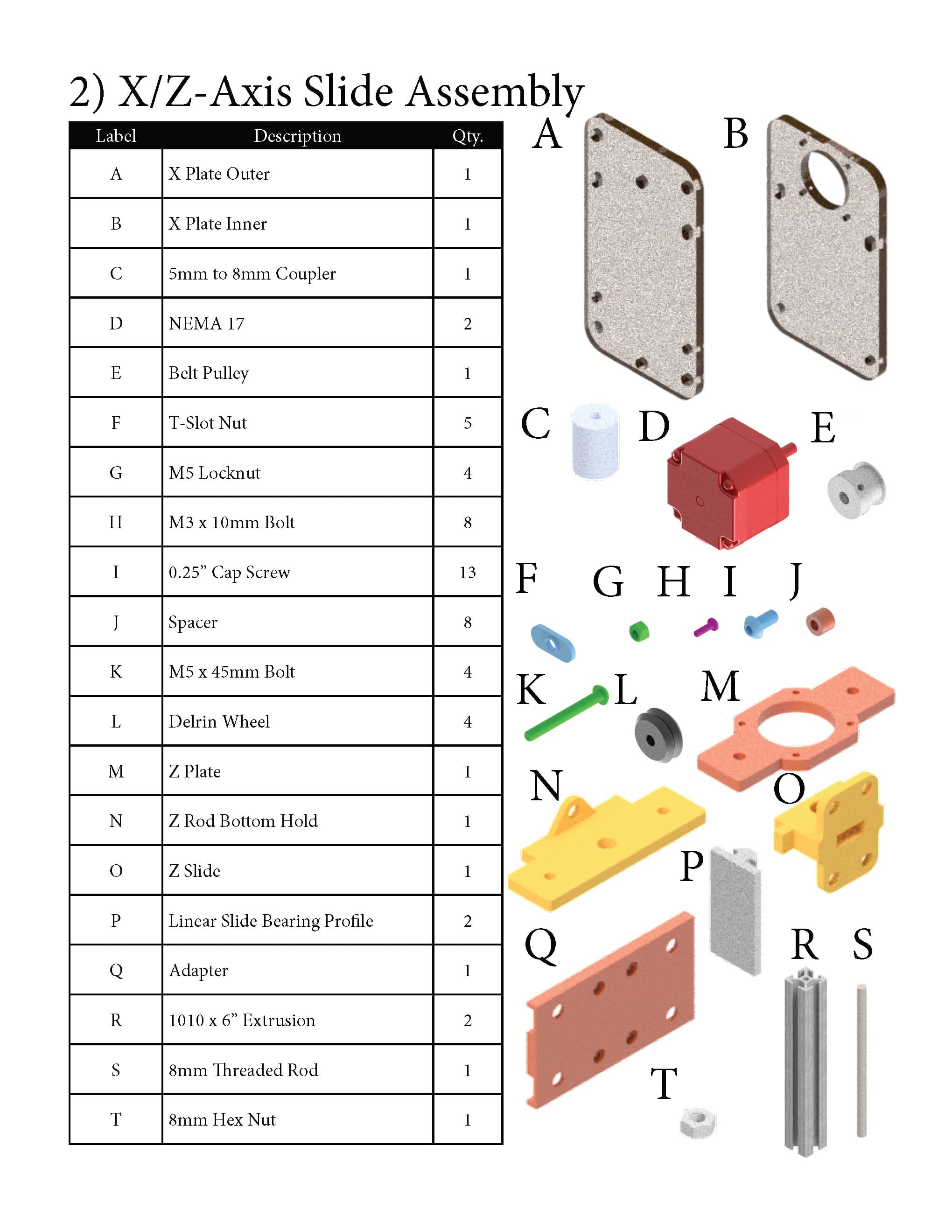 X/Z-Axis Slide Assembly