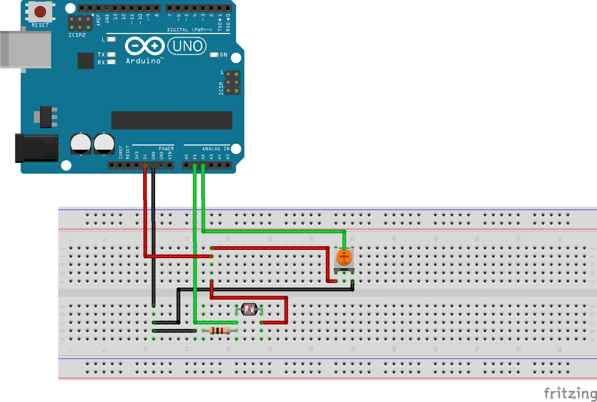 Connect Potentiometer to the Arduino