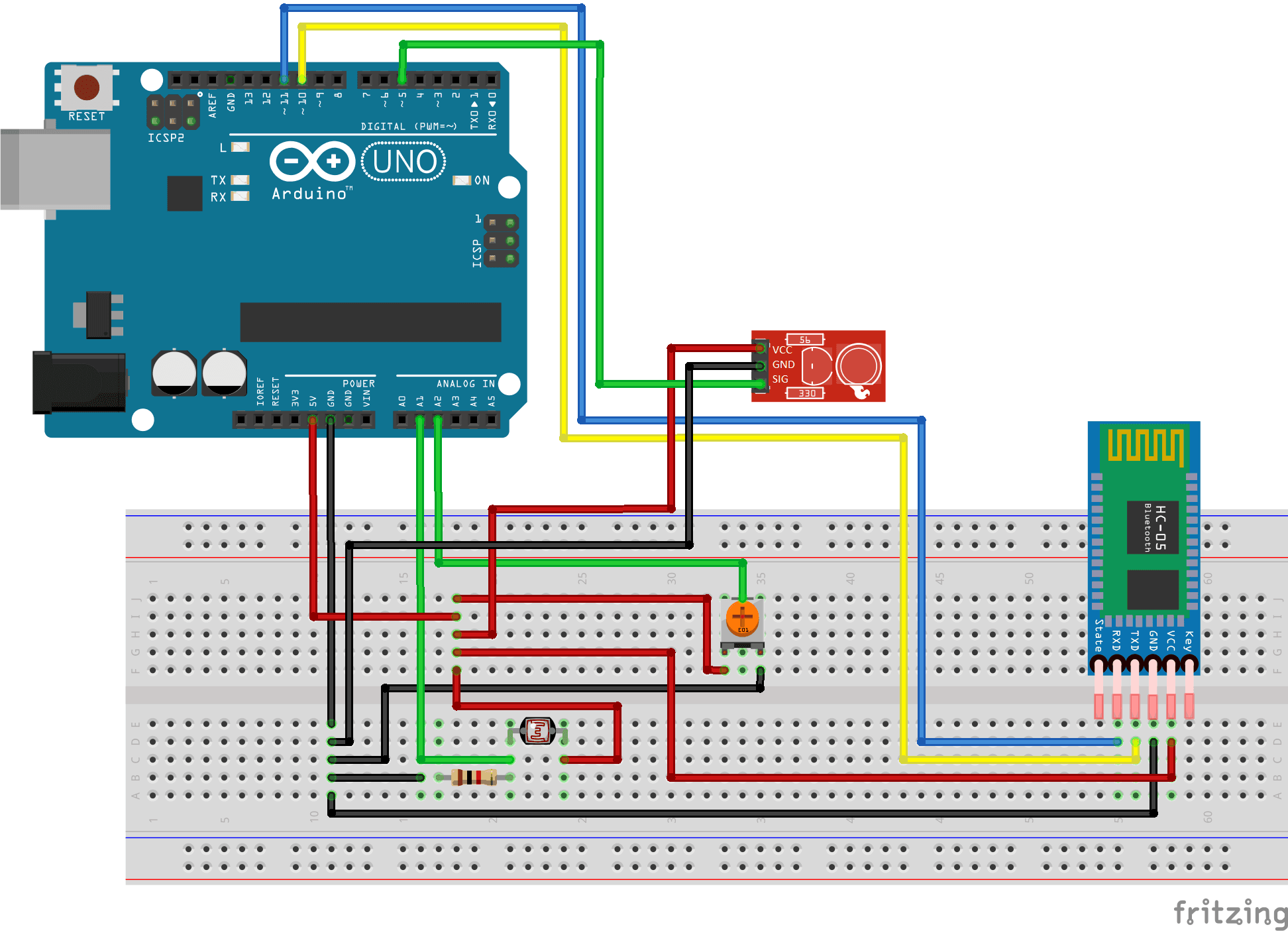 Connect HC-05 to the Arduino