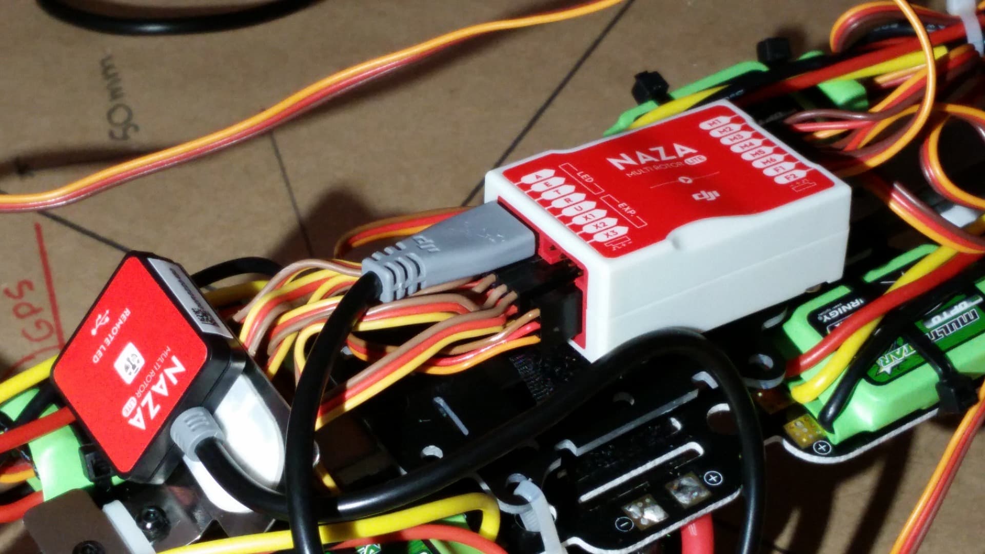 Connect the LED Indicator to the Naza M Lite