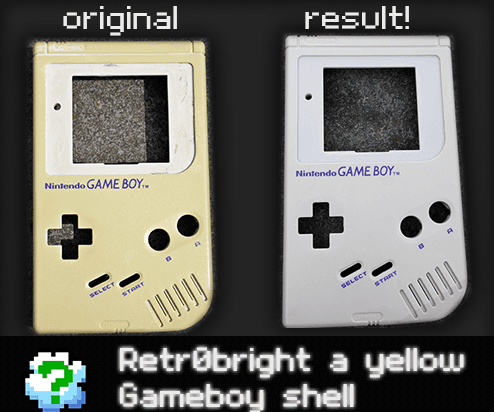Retr0bright, How to Turn a Yellow Gameboy White Again: the EASY Way!