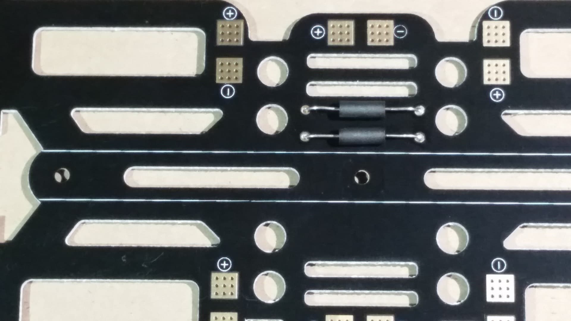 Solder Ferrite Beads to the Power Distribution Board