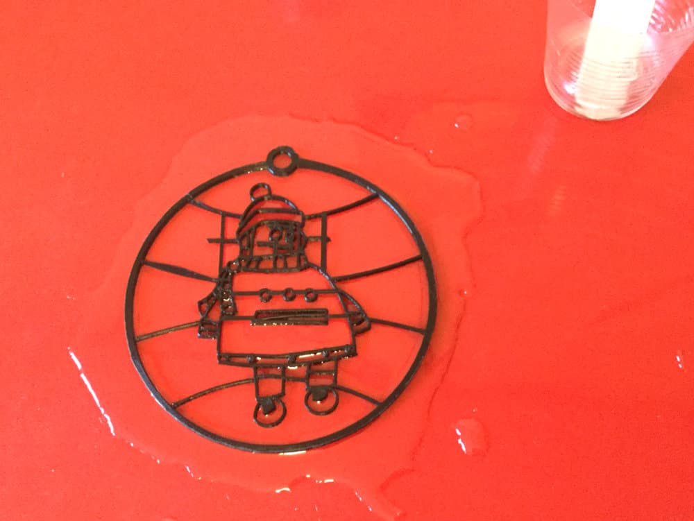 Pouring a First Layer of Epoxy Resin