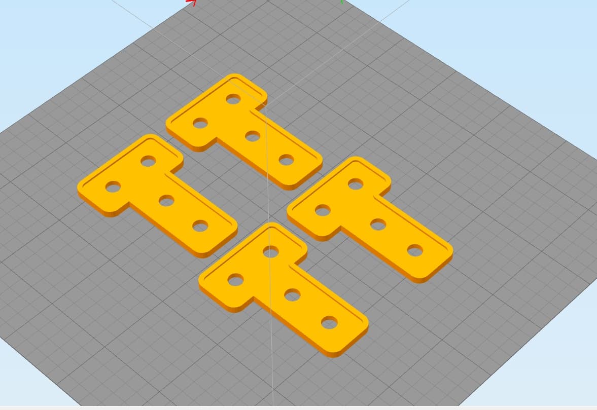 The Projector Fixation System 3D Printed Parts