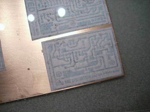 Etching the Circuit Board...