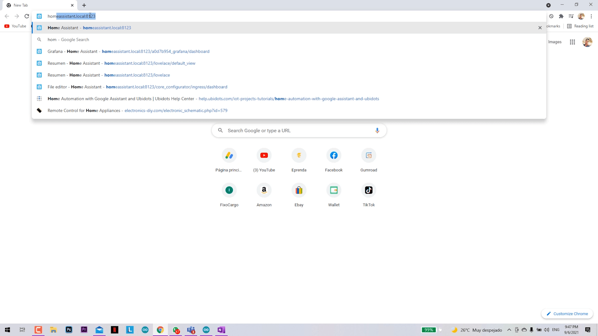Configure the Home Assistant Enviroment