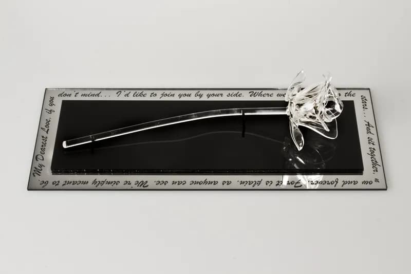 Laser Cut Acrylic Rose With Etched Base