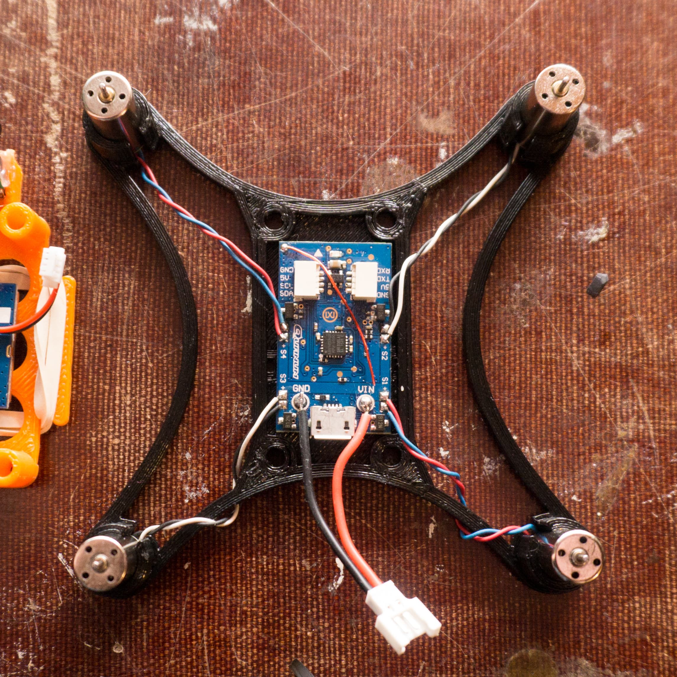 Soldering Up the Motors and Battery Connector