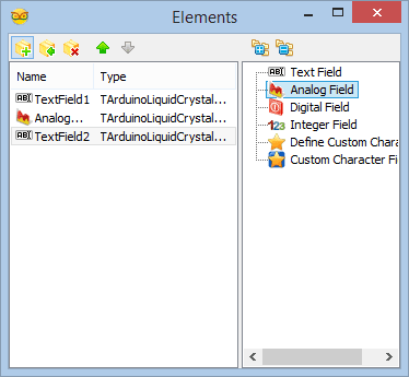 In Visuino: Add, and Setup Analog Value Element to Display the Longitude