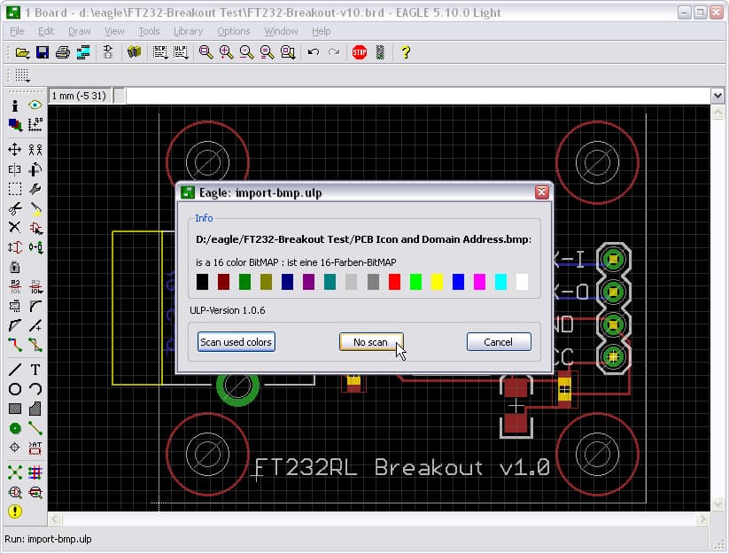 Select Colors to Import
