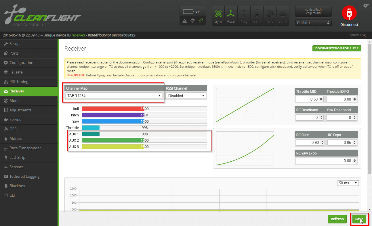 Cleanflight - Radio Binding and Setup