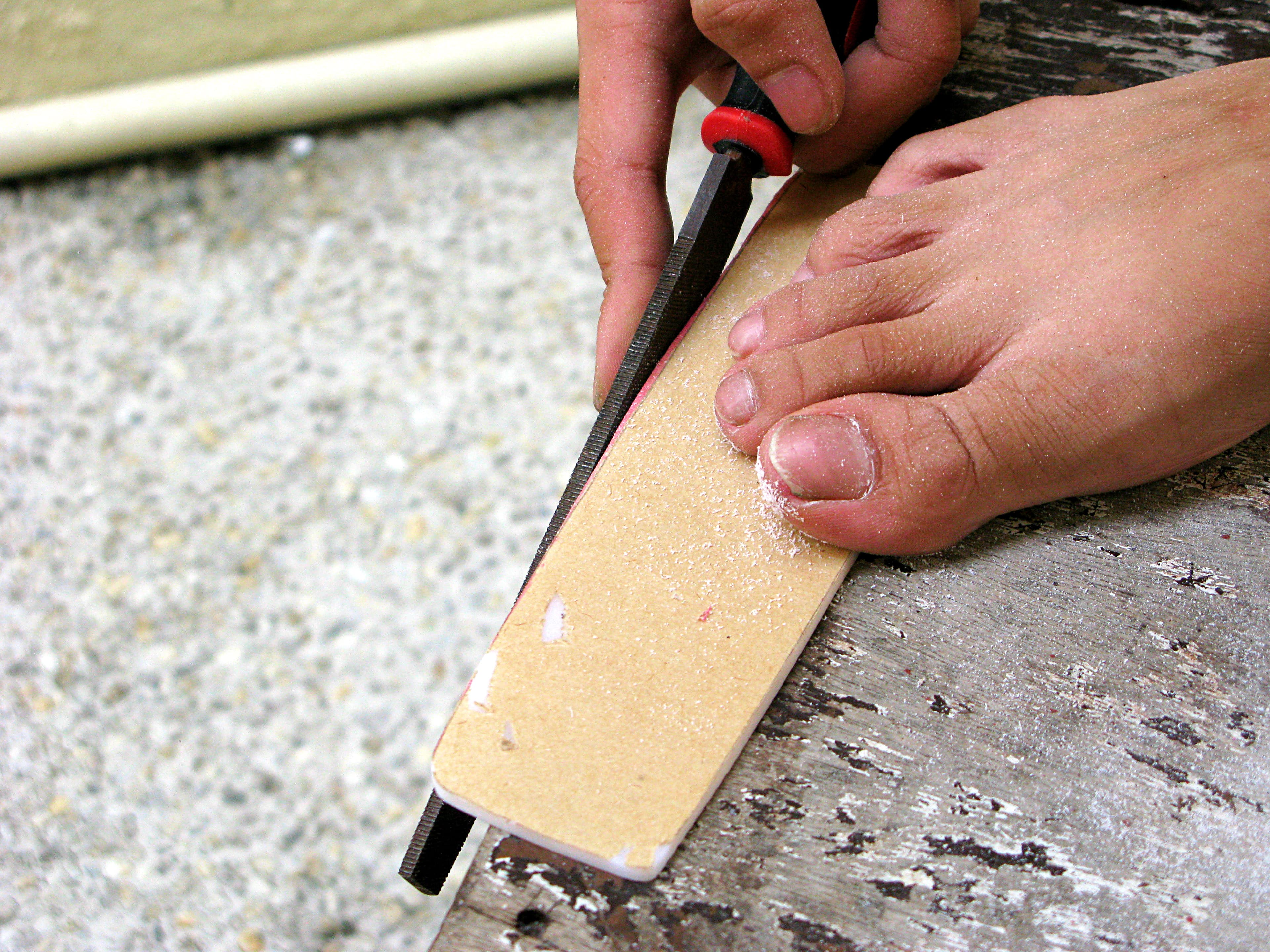 Sanding & Filing the Edges