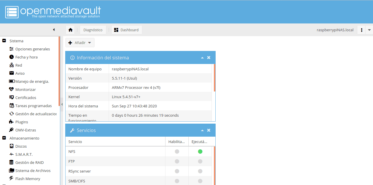 Access Open Media Vault