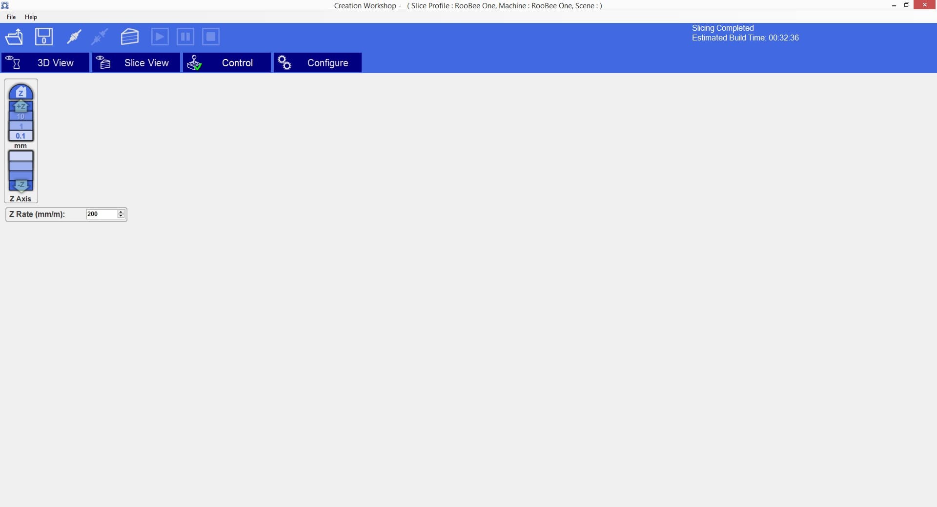 Creation Workshop Software for Slicing 3D CAD Objects