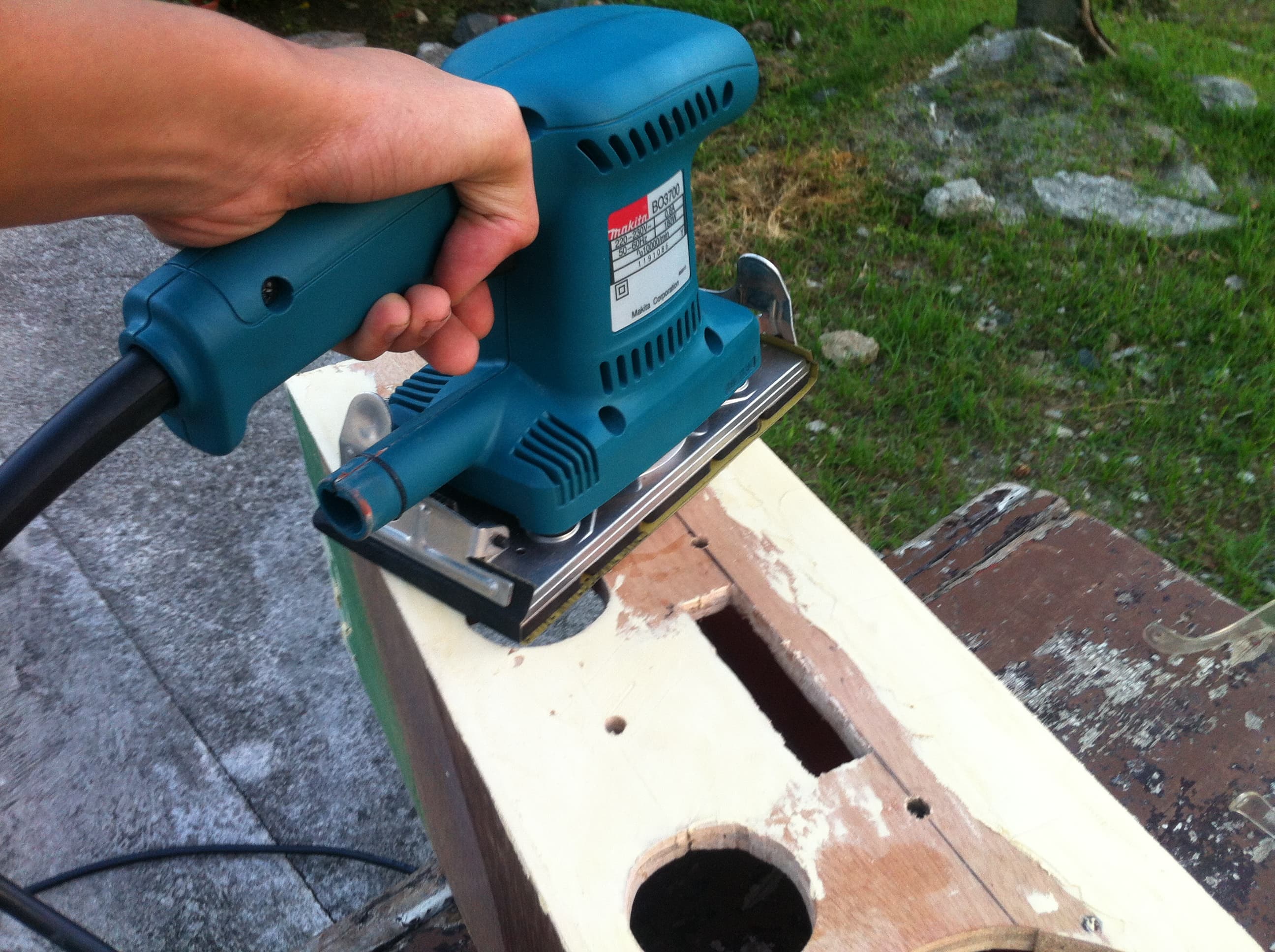 Sanding the Assembled Enclosure