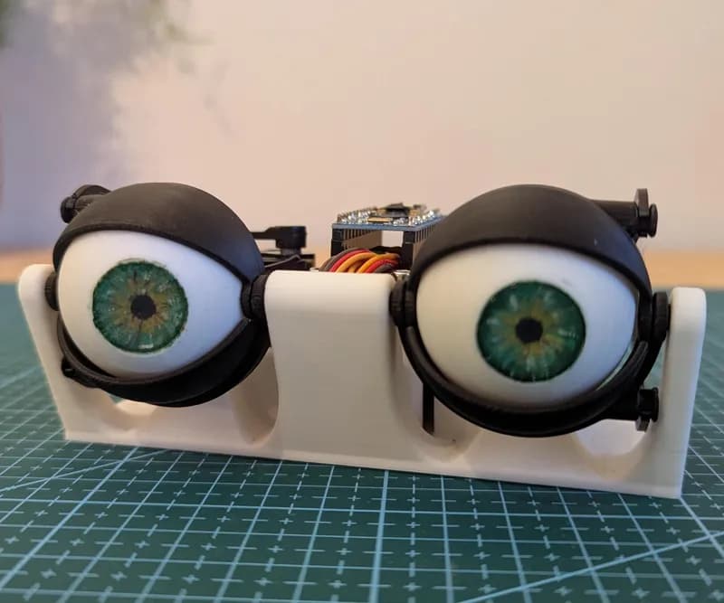 Animatronic Eyes - (Double and Single, 3D Printed, Compact, With Arduino)
