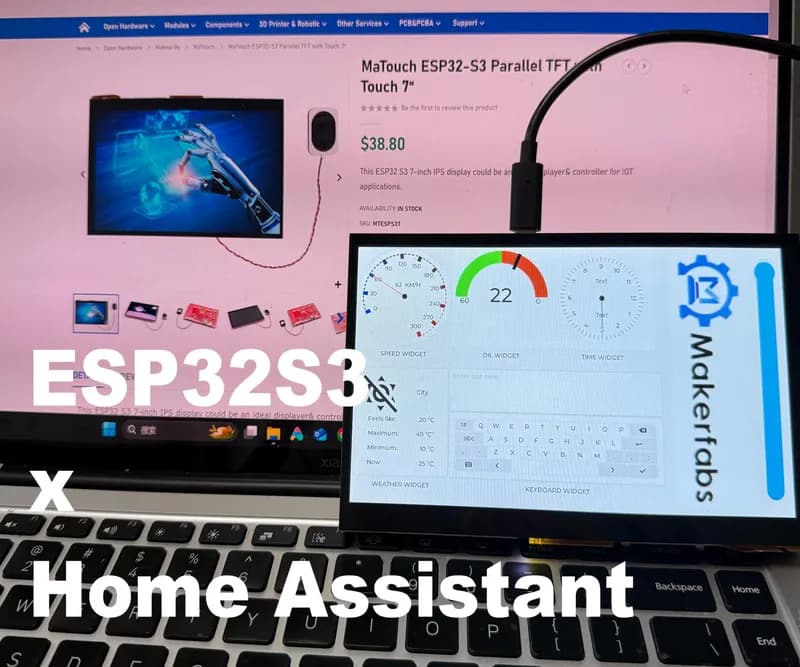 Just Got My MaTouch 7” ESP32-S3 Running With Home Assistant Via ESPHome — Here’s How It Went