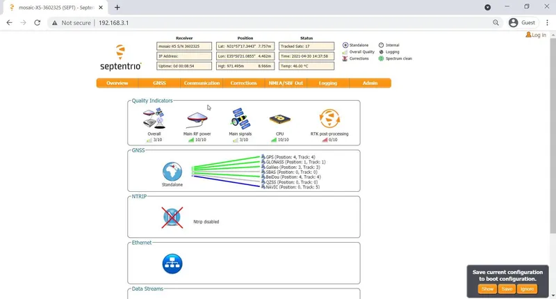 Mosaic-X5 Configuration