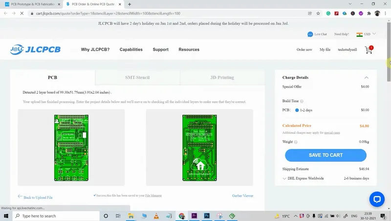 Uploading the Gerber File and Set the Parameters