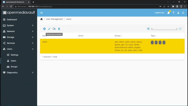 Setting Up OMV(openMediaVault)