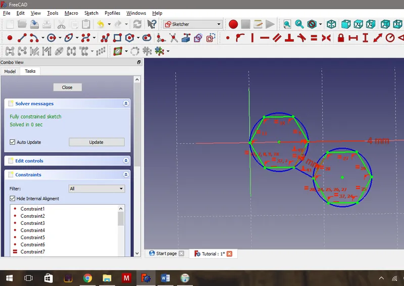 Zeroing the First Sketch and Closing.