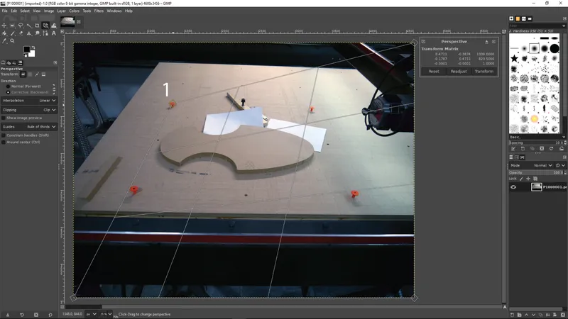 Remove Perspective With GIMP