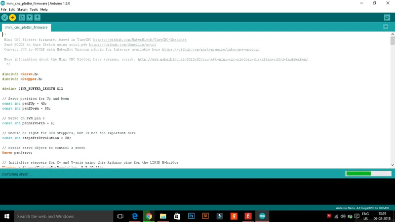 Uploading the CNC Code