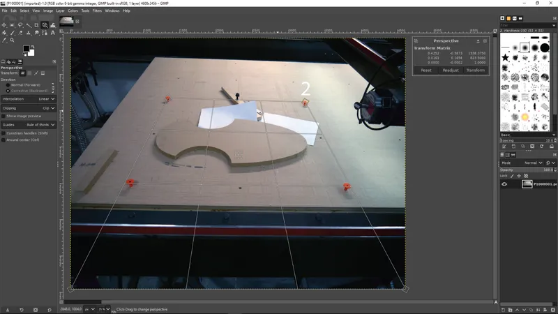 Remove Perspective With GIMP