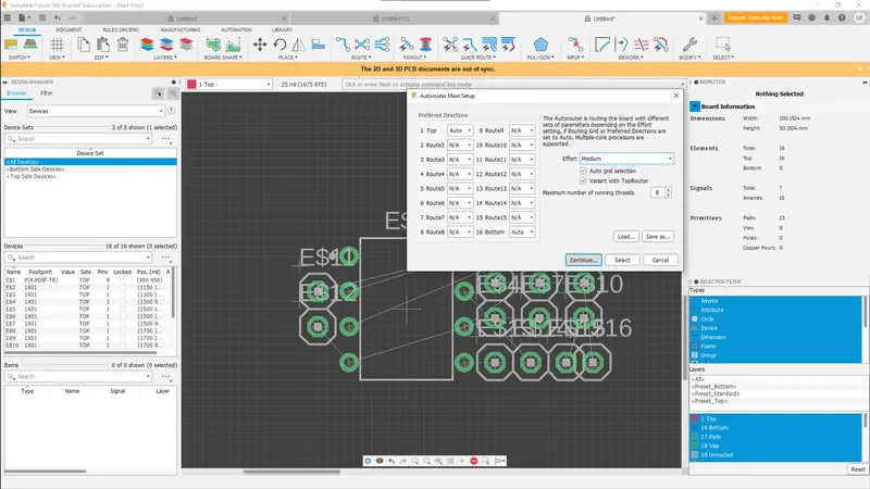 Using the Auto Router to Add the Wires