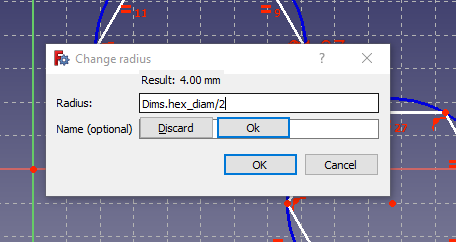 Adding the Third Constraint - Setting the Hexagon Diameter
