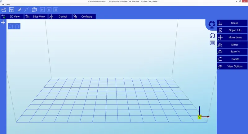 Creation Workshop Software for Slicing 3D CAD Objects