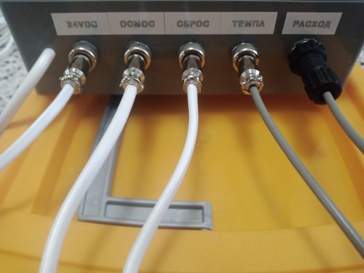 Back side of the control unit