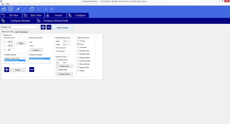 Creation Workshop Software for Slicing 3D CAD Objects