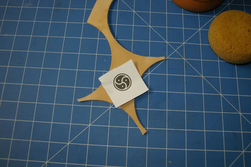 Casing the Leather and Transfering the Pattern