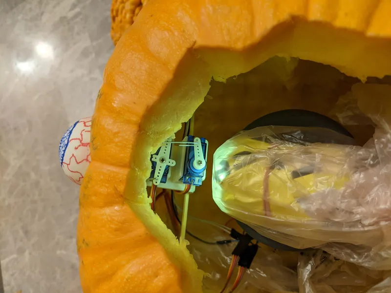 Carve Your Pumpkin and Mount the Eye in the Pumpkin