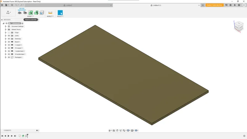 Extrude and Add a PCB