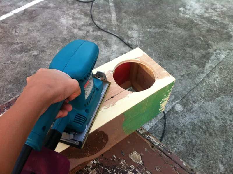 Sanding the Assembled Enclosure