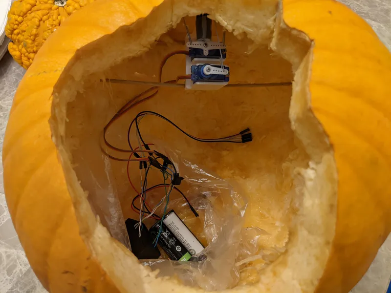 Carve Your Pumpkin and Mount the Eye in the Pumpkin