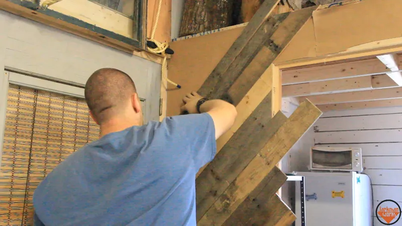 Installing Pallet Wood Paneling