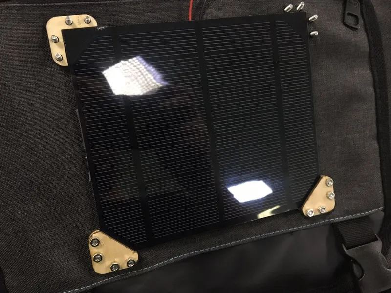 Installation the Solar Panel to Backpack