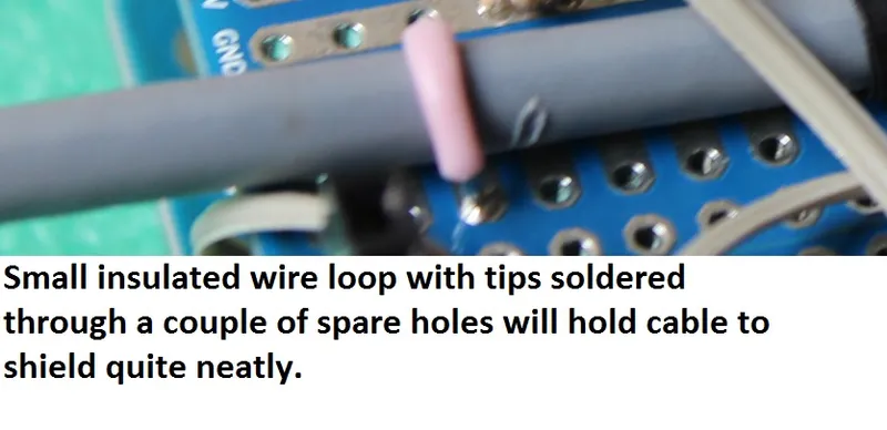 Keeping Serial Cable Tidy and Securely Fixed to Shield