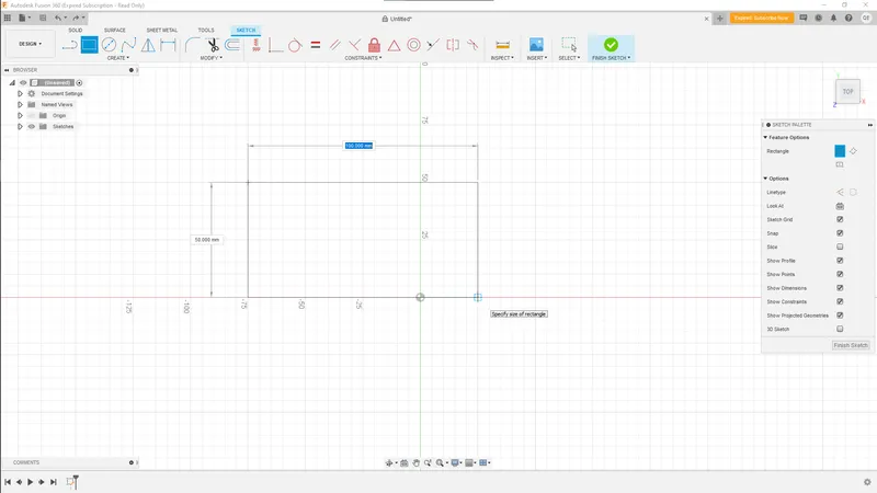 Open Fusion 360 and Create a New Sketch