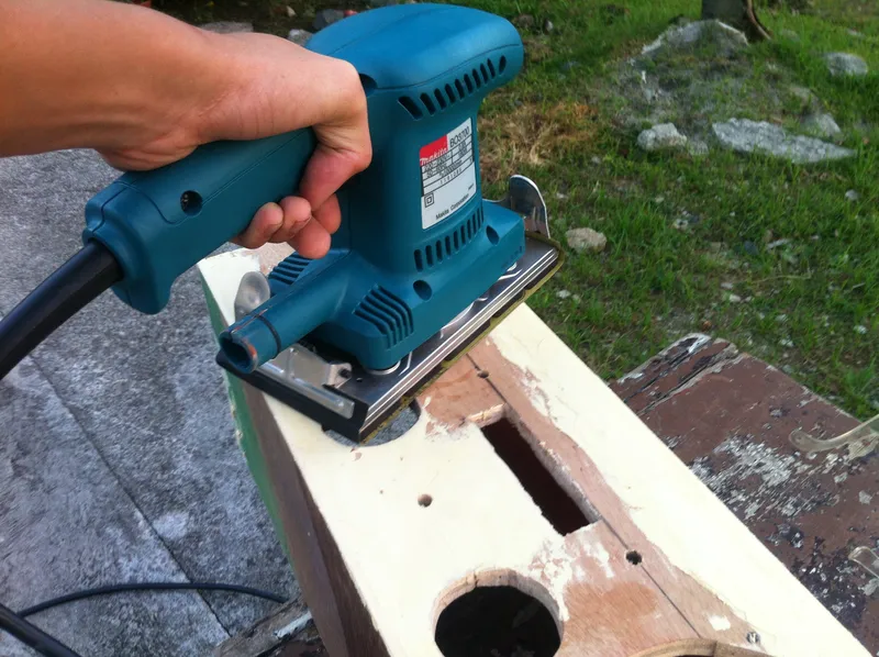 Sanding the Assembled Enclosure