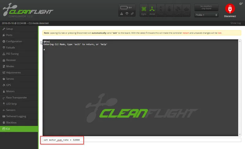 Cleanflight - Basic Setup