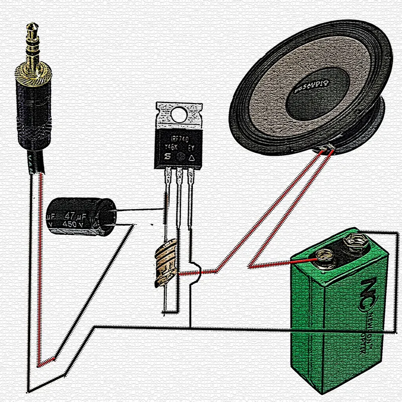 Audio Amplifier Circuit Using Mosfet Transistor
