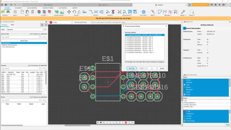 Using the Auto Router to Add the Wires