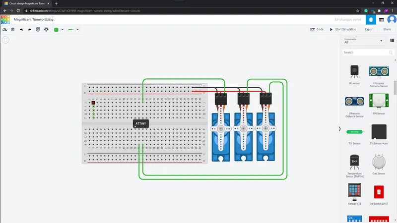Adding Components and Wiring in Tinkercad