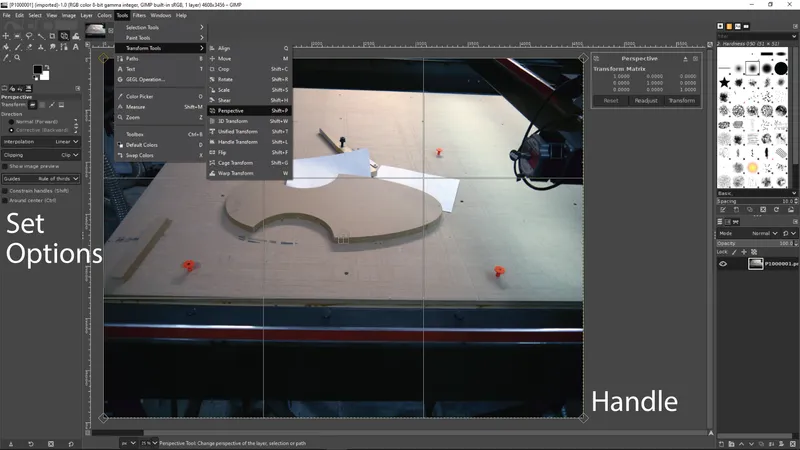 Remove Perspective With GIMP